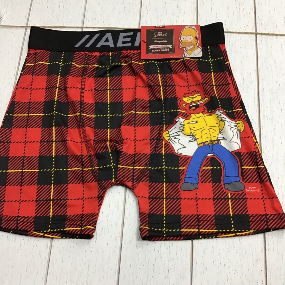 Limited Edition The Simpsons performance boxers brief with groundskeeper Willie
